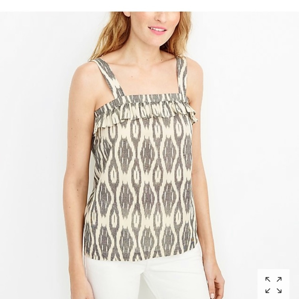 J. Crew Cotton Ikat Tank Top